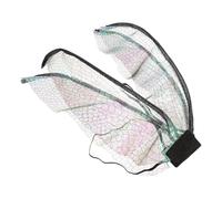 FRCOLOR Libellula in Organza Nere Semi-rigide, Accessori per Costume da Fata e Cosplay, Oggetti di Scena per Feste in Maschera e Party a Tema