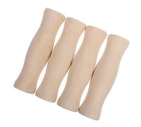 FRCOLOR Manici e Facile da Pulire Impugnatura Ergonomica per Barbecue 4 in Legno Accessori per Barbecue per Utensili da Grigliata All'aperto