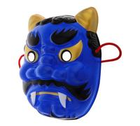FRCOLOR Maschera da Demone Giapponese Blu in Plastico Resistente alla Deformazione e Leggera per Cosplay e Spettacoli Teatrali Design Unico e Distintivo