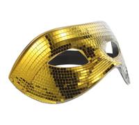 FRCOLOR Maschera da Discoteca Glitterata Effetto Specchio in Vetro, Riflette la Luce e Si Adatta alla Maggior Parte dei Volti Adulti, per Balli a Tema e Feste di Halloween