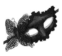 FRCOLOR Maschera da Masquerade Nera con Design Farfalla Accessorio Elegante per Feste Balli e Cosplay Realizzata Resistente Unisex Taglia