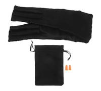 FRCOLOR Maschera per Dormire in Seta Imitata con Fascia Regolabile, Maschera Lenitiva gli Occhi e Copriorecchie Antirumore, Set Compatto con Custodia per Viaggi e Riposo Notturno,