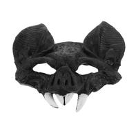 FRCOLOR Maschera Vampiro Pipistrello Nera Design Intricato in Plastico Pezzo da Collezione Versatile e Spaventoso per Carnevale e Feste di Cosplay