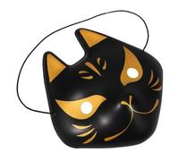 FRCOLOR Maschera Volpe Nera in Plastico per Feste Cosplay Donne | Design Delicato, Facile da Indossare e Togliere, Accessorio Costume per Party, Forma Facciale Volpe