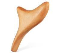 FRCOLOR Massaggiatore Piedi in Legno Thailandese Strumento Guasha Triangolare Piastra Raschiante per Collo, Schiena e Spalle Massaggio Rilassante Compatto ed Ergonomico