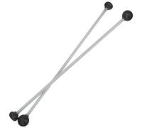 FRCOLOR Mazzuole per Marimba 2pezzi Testa Morbida in Gomma Nero Leggero per Percussioni Strumenti Musicali Professionali e Studenti