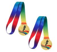 FRCOLOR Medaglia 2 con Zinco di Lega Pezzi Nastro Tennis | Premio per Gare Sportive e Feste di Compleanno, Formato Standard, Motivi Vivaci, per Giovani Giocatori
