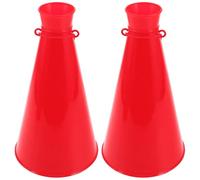 FRCOLOR Megafono da Cheerleader in Plastica Rossa 2 Pezzi, Amplificatore Vocale Versatile per Feste e Vari Eventi, Accessorio per Tifo e Gioco