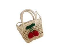 FRCOLOR Mini Borsa Intrecciata in Paglia per Bambini Tracolla, Borsa Portaoggetti Resistente per Esterni, per Weekend, Shopping e Gite All’aperto
