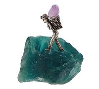 FRCOLOR Mini Statua Di Minatore Di Cristallo Naturale Esemplare Di Minerale Grezzo Ornamento Da Tavolo Feng Shui