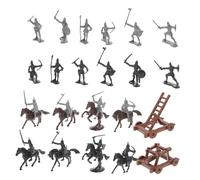 FRCOLOR Miniature Soldatini Medievali da Collezione di Figure Piccole di Cavalieri e Soldati per Decorazioni da Tavolo e Scenari Storici Resistenti per Interno ed Esterno