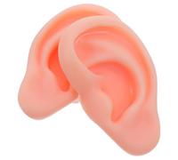 FRCOLOR Modelli di Orecchie in Silicone 5d Realistico, Set da 1 Paio Orecchio Destro e Sinistro, Morbido e Flessibile per Pratica Piercing, Esposizione Orecchini e Uso Professionale