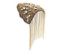 FRCOLOR nappe sulle spalle spalline nappa sulle spalle catena della spalla della nappa spalline sulle spalle catene a spalla spalline con nappe nappa spallina sulla spalla strass