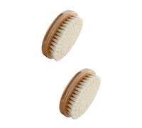 FRCOLOR Naturale 2 Pz spazzola per neonati pettine da massaggio in legno abito pettine per doccia spazzola di lana fare un bagno set da bagno spazzola da bagno bambino Di legno