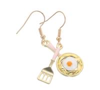 FRCOLOR Orecchini Cibo Asimmetrici Kawaii con Padella e Spatola Gioielli Pendenti da Cucina per Ragazze e Donne Amanti del Food