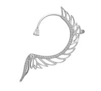 FRCOLOR Orecchino Polsino Rutenio con Zirconi Cuff per Accessorio per Formali e Casual