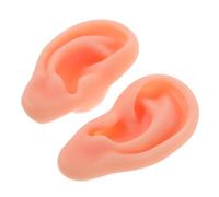 FRCOLOR Orecchio Umano in Silicone Morbido per Esercitazioni Piercing Flessibile e Realistico Sinistro e Destro per Esposizione Gioielli e Formazione Professionale