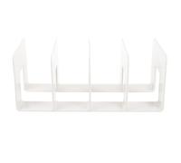 FRCOLOR Organizer per Libri in Acrilico Bianco da Scrivania, Divisorio | Previene Cadute, Capacità Portante, Appunti Identificativi, per Scaffale e Piano Scrivania, Stile Semplice