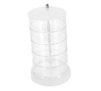 FRCOLOR Organizzatore Rotante Multilivello in Acrilico Trasparente Per Bigiotteria e Accessori Design Compatto e Elegante Per Scrivania e Bagni