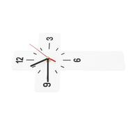 FRCOLOR Orologio da Parete e Bordi Lisci Silenzioso a Forma di Croce in Acrilico Bianco con Meccanismo Silenzioso Design Minimalista Ispirato alla Spiritualità per Cameretta