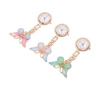 FRCOLOR Orologio da Tasca a Farfalla per Infermiera, Quarzo, Clip-on | Vetro e Lega, Quadrante Grande Numeri Chiari, per Ospedale, Camici e Giri di Reparto Colore Casuale