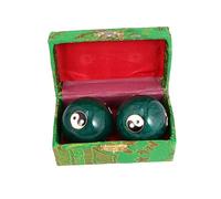 FRCOLOR Palline Baoding da 47 Mm Esercizio Massaggiatori Palline per Massaggio alle per La Salute Coppia Palline Smaltate Cinesi Tradizionali