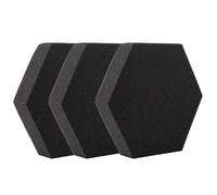 FRCOLOR Pannelli Fonoassorbenti Esagonali in Schiuma Poliuretanica Ignifuga 3 Pezzi per Isolamento Acustico Pareti Casa Ufficio Studio Scuola