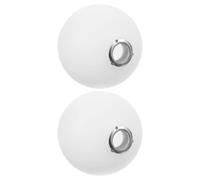 FRCOLOR Paralume a Sfera G9 in Plastica Infrangibile, Coprilampada Bianco Latte da 100mm, Set da 2 Pezzi per Applique da Parete e Interni