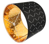 FRCOLOR Paralume Lampada da Tavolo Nero Pettinato in Ferro, Resistente e Dalla Struttura Semplice, Forma Rotonda, Stile Classico Minimalista per Hotel e Uso Domestico