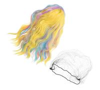 FRCOLOR Parrucca a Colorate Evidenziare Le Parrucche Parrucca Arcobaleno Pastello Parrucche Per La Festa Coniglietto Glitter Colorful Filo Ad Alta Temperatura