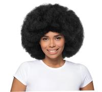 FRCOLOR Parrucca Afro Corto Riccio per Donne Nere Resistente al Calore Acconciatura Voluminosa per Feste Cosplay e Uso Quotidiano Stile Naturale Riccio Nero