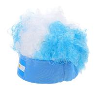 FRCOLOR Parrucca Clown Per Di Calcio Con Tema Nazionale Parrucca Colorata Per Feste Di Calcio Costume Creativo Con Ricci e Bandiera Nazionale Accessorio Per Cosplay e Feste