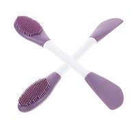 FRCOLOR Pennello per Maschera Viso in Silicone Doppia Estremità 2 Pezzi per Applicazione Fango e Pulizia Viso Uso Professionale e Domestico