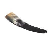 FRCOLOR Pettine in Corno di Bue Nero Superficie Liscia e Massaggiatore per Cute, Strumento per Acconciature Naturale, Fatto a Mano, come Regalo