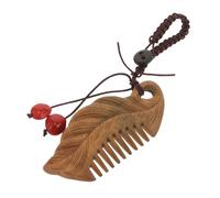 FRCOLOR Pettine Legno Mini Pendente Per Parrucchieri Accessorio Unico Chiave e Charm Per Borsa Massaggio Scalpico Naturale Personalizzato Per Eventi Aziendali