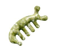 FRCOLOR Pettine Massaggiante Di Pietra Preziosa Strumento Per Massaggio Del Corpo e Del Cuoio Capelluto Pettine Massaggiante Portatile Per Casa, Viaggi e Uso All'aperto