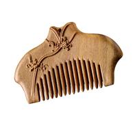 FRCOLOR Pettine massaggiante inciso per parrucchieri, pettine per capelli da donna, pettine per capelli in legno di sandalo, pettine per capelli antistatico