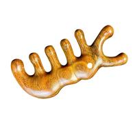 FRCOLOR Pettine Massaggiatore Legno Antico Per Capelluto Design Forma Di Formica Stimolatore Per Mossi e Lisci Strumento Relaxante Per Massaggio Del Capelluto Unico Per Amici