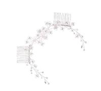 FRCOLOR Pettine per Capelli di Cristallo Bianco Decorazione Floreale Accessorio per Capelli da Sposa per Matrimoni Feste Eventi Speciali Vita Quotidiana