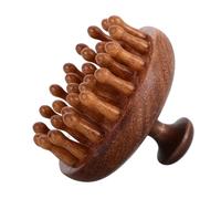 FRCOLOR Pettine per Capelli in Legno con Design Disco per Stimolazione del Cuoio Capelluto Portatile e Resistente per Uso Quotidiano e Viaggi
