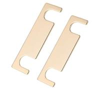 FRCOLOR Piastra Ponte Terminale Altoparlante a 4 Vie in Rame Dorato | Barra Dritta Compatta 45mm, Contatto Piatto Liscio, per Upgrade Audio Fai e Cinema Domestico