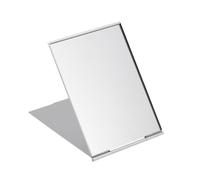 Frcolor, Piccolo specchietto pieghevole da borsa, specchio compatto e tascabile ideale per rasarsi e truccarsi in campeggio, colore argento