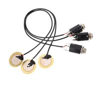 FRCOLOR Pickup Piezoelettrico Autoadesivo 3 Pezzi 30cm per Chitarra Acustica, Ukulele e Violino Tecnologia Noisefiltering, Accessorio Acustico Plug And Play per Strumenti a Corda