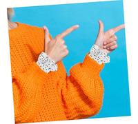 FRCOLOR Polsini Falsi Staccabili con e Polsini Decorativi Strati per Maglioni e Camicie Scaldamani Eleganti per Ragazze e Signore Accessori Versatili per Tutte
