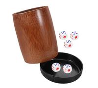 FRCOLOR Porta Dadi Da Bar in Bambù Contenitore Per Dadi Portatile Per Bar Ktv e Intrattenimento Da Viaggio
