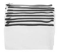 FRCOLOR Porta Penne in Canvas Bianco 10 Pezzi, Pochette Cerniera