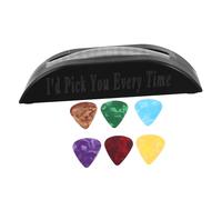 FRCOLOR Porta Plettro per Chitarra in PVC Leggero e Resistente con Molla Supporto Organizzatore per Plektrum Chitarra Acustica Basso e Ukulele Design Retrò Classico per Musicisti