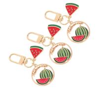 FRCOLOR Portachiavi Design Carino ed Elegante Resistente allo Sbiadimento di Frutta Anguria in Lega di Zinco 3 Pezzi per Borsa e Chiavi Dell'auto