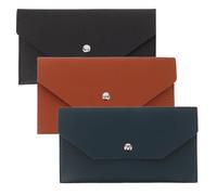 FRCOLOR Portafoglio a Busta in Pelle Pu 3 Pezzi, Design Slim | Organizer Leggero Multifunzione, per Shopping e Uso in Movimento, Formato Compatto