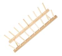 FRCOLOR Portarocchetti in Legno Solido per Cucito, Supporto Compatto per Filo da Ricamo Domestico, Organizzatore Semplice e Resistente per Bobine Superficie Lucida, per Progetti